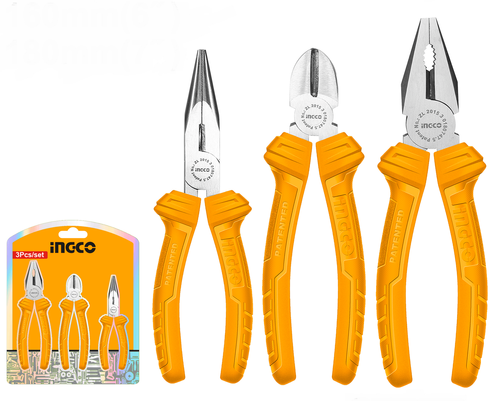 INGCO Set klešta 3/1 HKPS08311