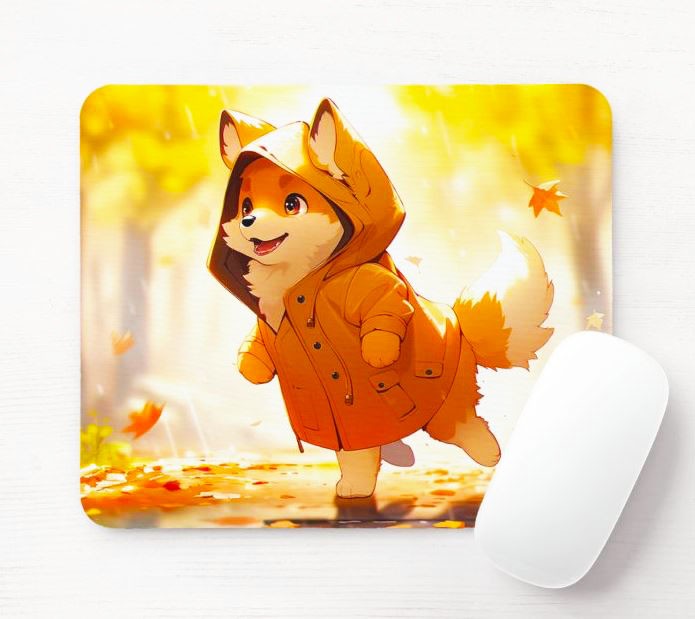 Podloga za miša Pas u šumi, 230x190x3mm