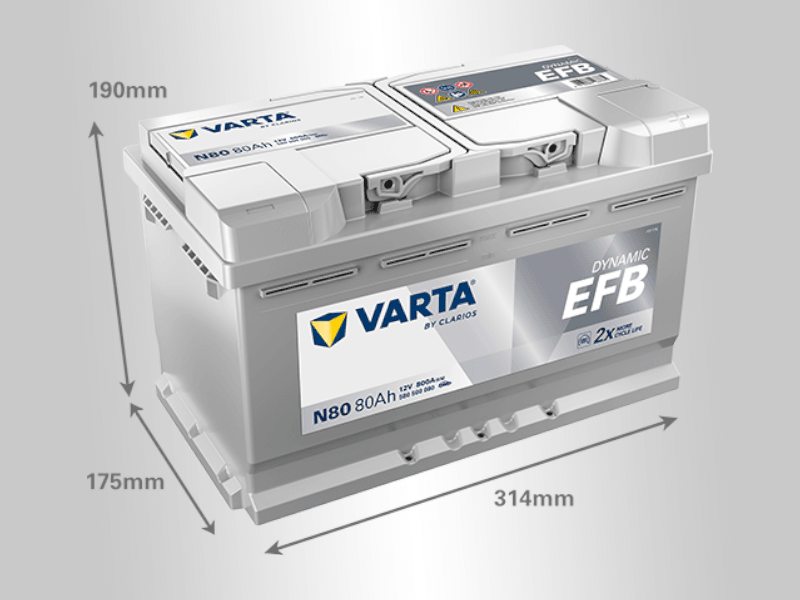 Varta Akumulator EFB Blue Dynamic, 12V, 80Ah
