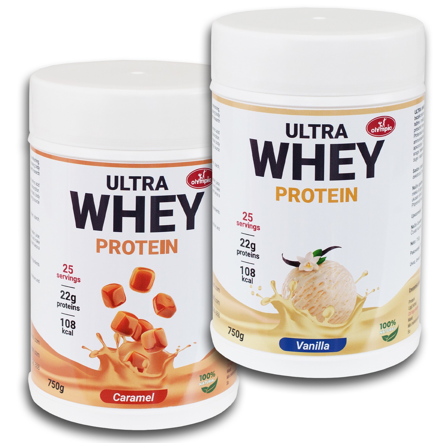 Olympic Ultra Whey Protein Vanila i Karamela, 750g, 2 komada
