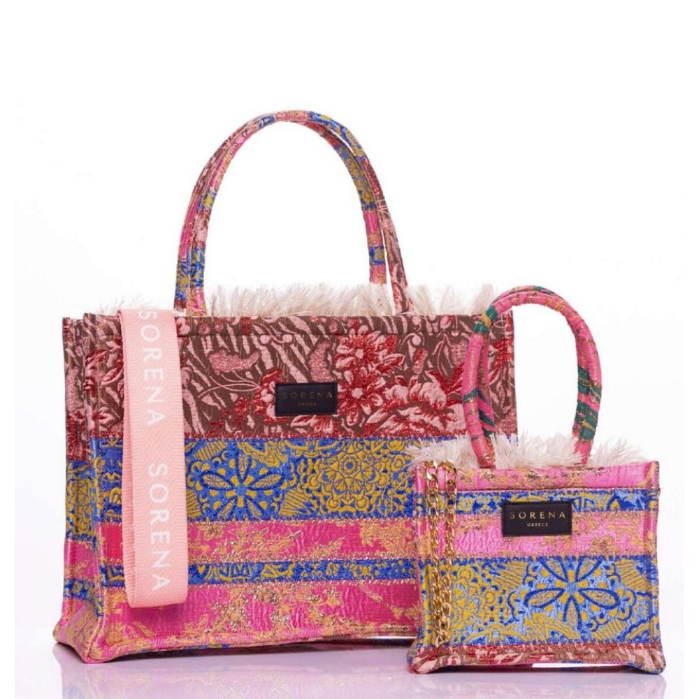 Sorena Handmade Ženska mini tote torba Rodanthi, Roze