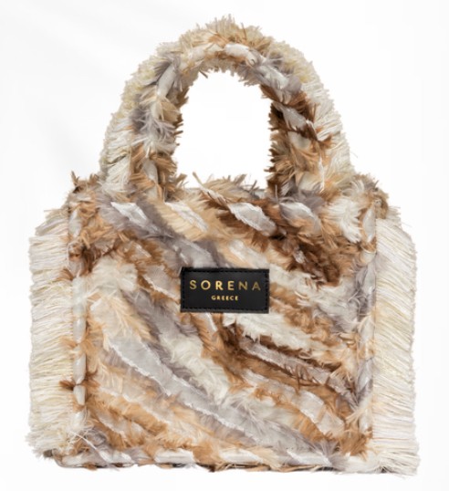 Sorena Handmade Ženska mini tote torbica Tiffany, Braon