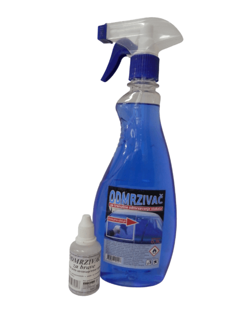 Zimski Set Odmrzivač stakla De-icer sa pumpicom 0,5l + Sredstvo protiv smrzavanja bravica 30ml