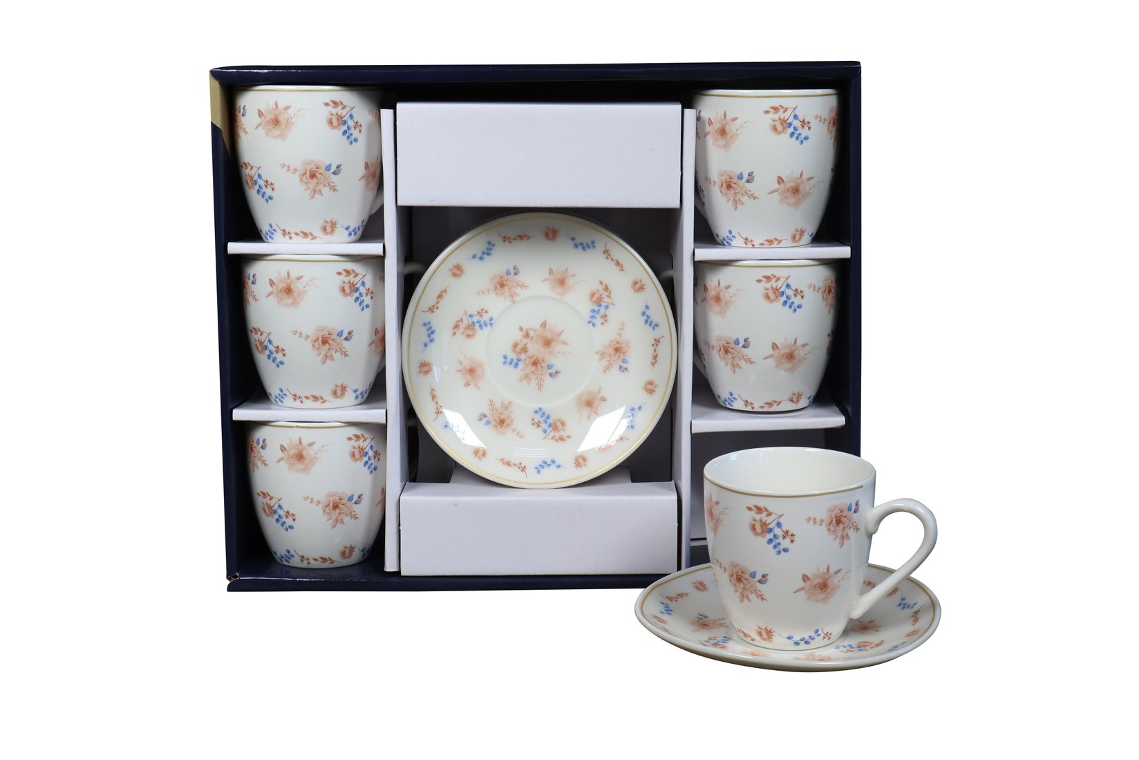 Sigma Set šolja za kafu, porcelan, 160ml 6/1 (Svet/Br) YK160-GHJ-8973