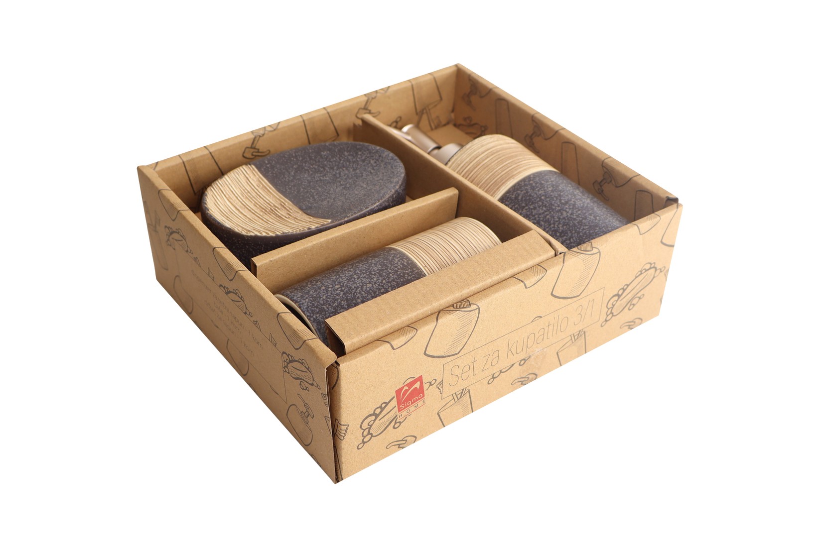 Sigma Set za kupatilo3/1 (Braon/bak) JY-241566