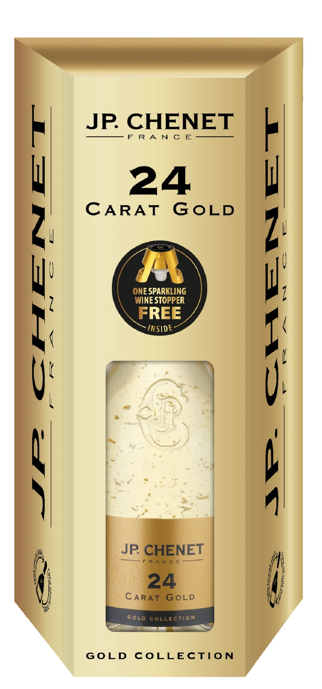 JP. CHENET 24 Carat Gold Leaf Box, 0.75l