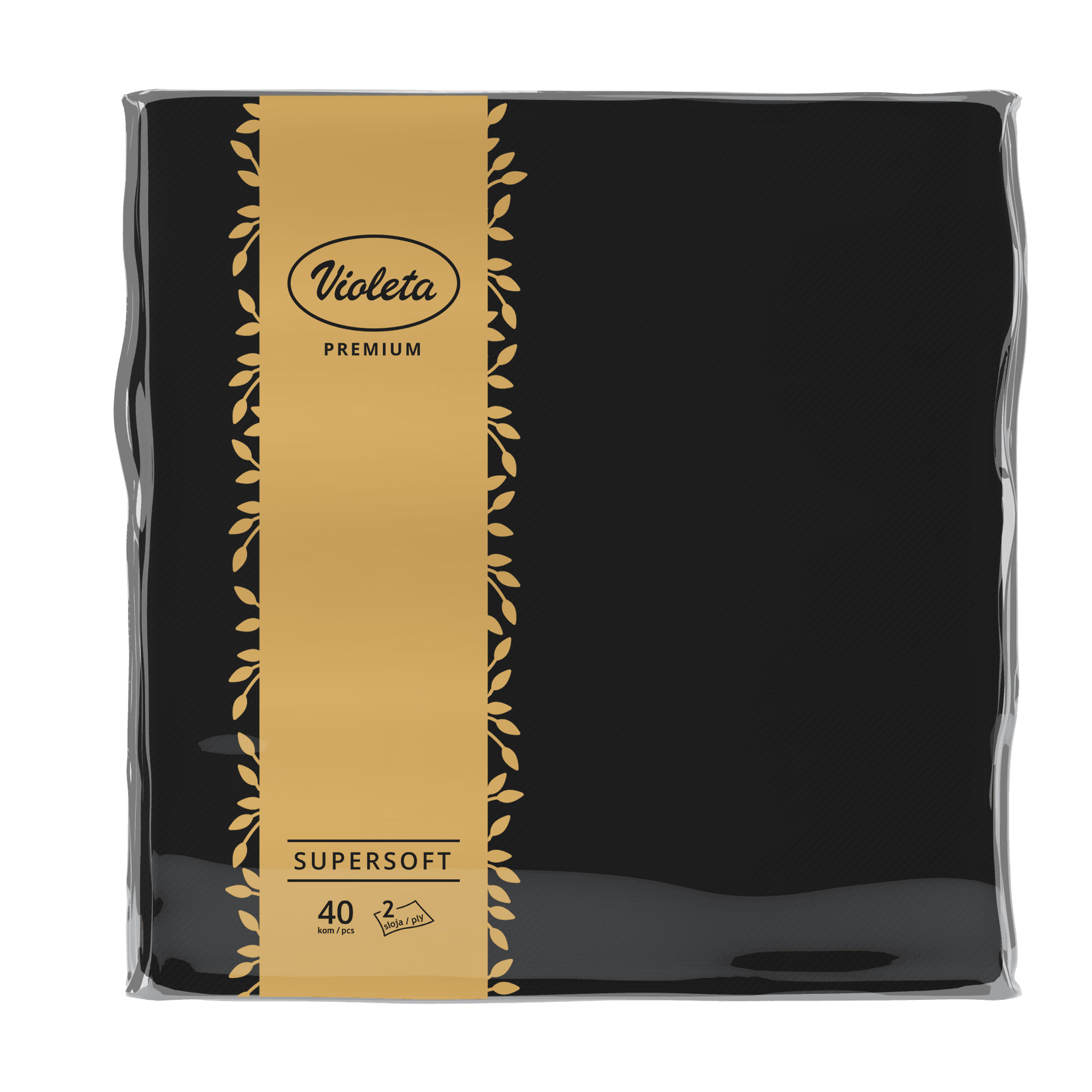 Violeta Salvete Premium Supersoft, 38x38, 40/1, Crne