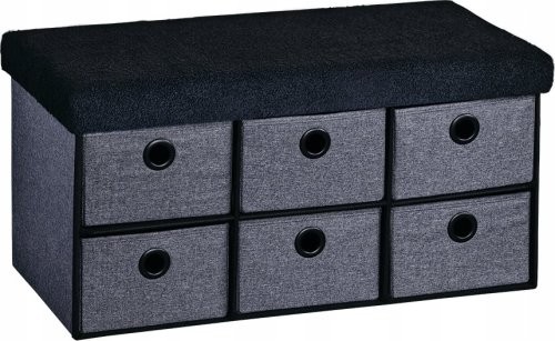 Kesper Tabure sa kutijama za odlaganje 76x38x38cm, Tamnosivo