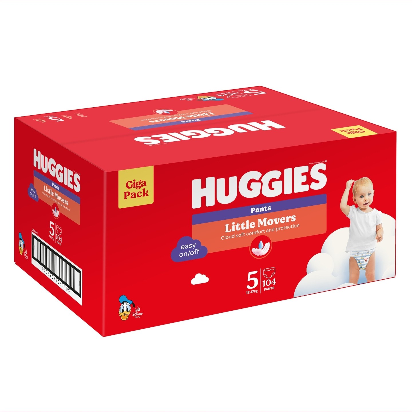 Huggies Little Movers Pelene gaćice Box, (5), 12-17kg, 104 komada