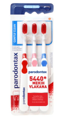 Parodontax TB Četkice za zube, 3 komada, Gentle Clean triopack, Bela
