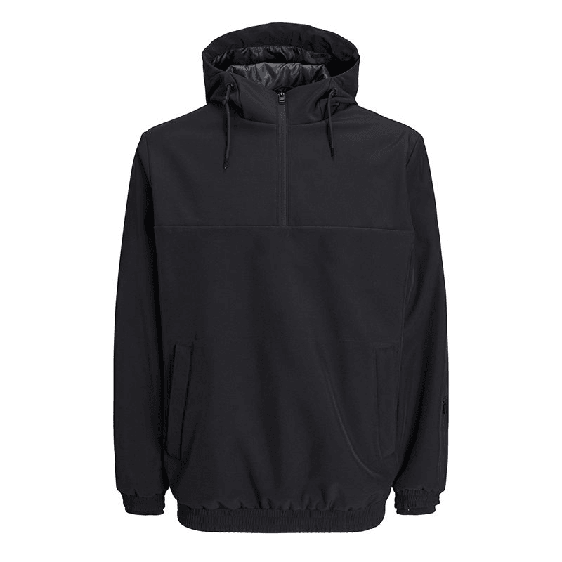 JACK & JONES 12253813 Muška jakna sa polu-rajsferšlusom, L veličina, Crna