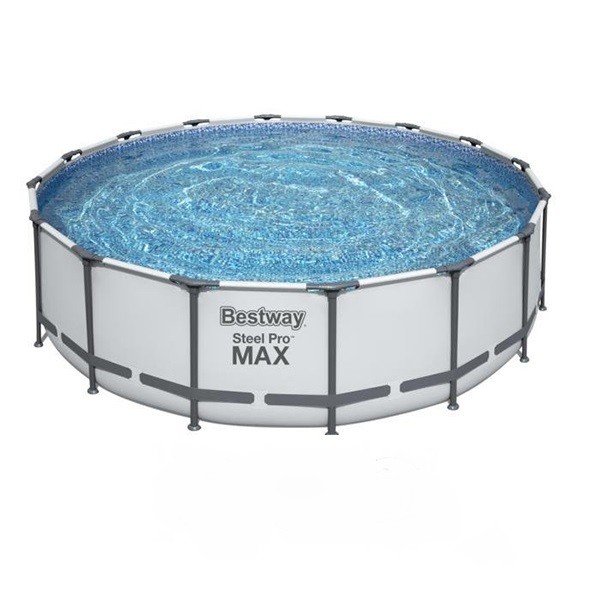 BESTWAY Bazen za dvorište porodični 549x122cm sa čeličnim ramom 56462 sivi