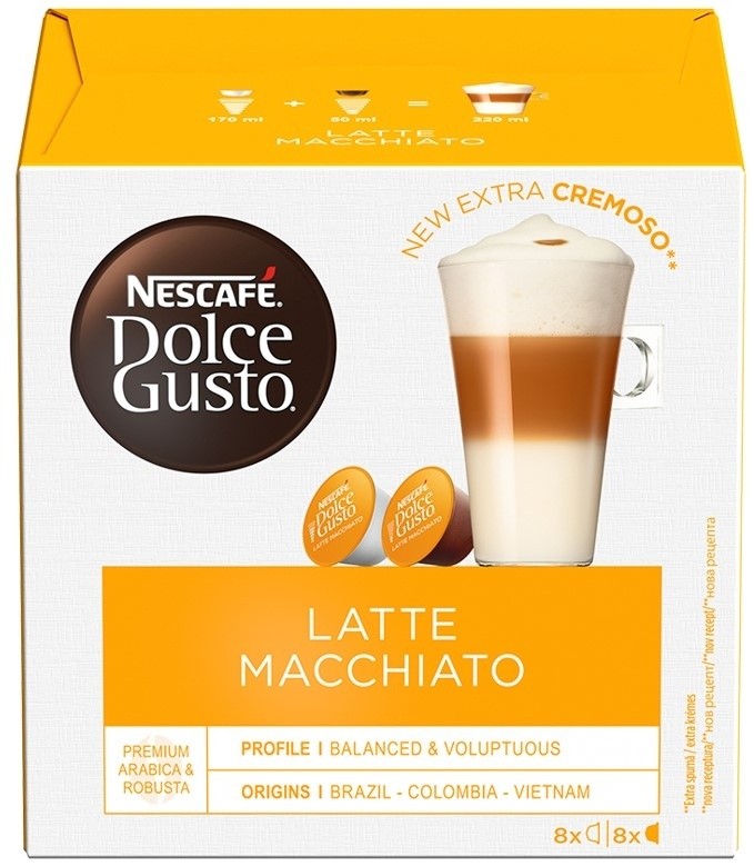 Nescafe Dolce Gusto Kapsule za kafu Latte Macchiato, 2x8, 183.2g