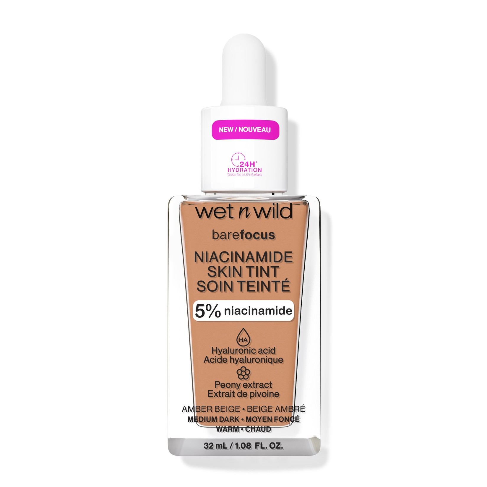 wet n wild Bare focus niacinamide skin tint Tonirani serum amber beige medium dark 32ml