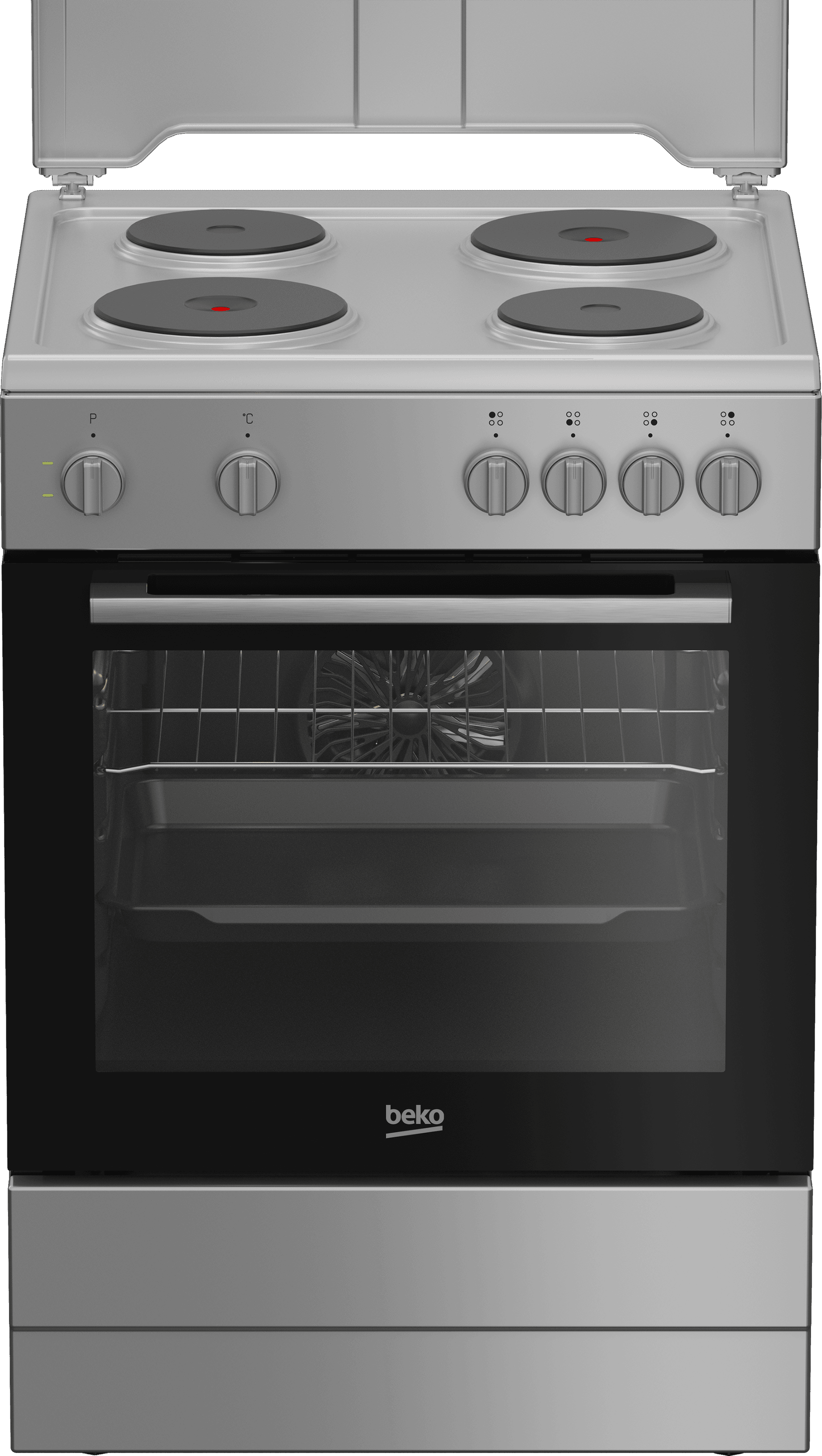 Beko Električni šporet FBE66000DS, 66l, Srebrne boje