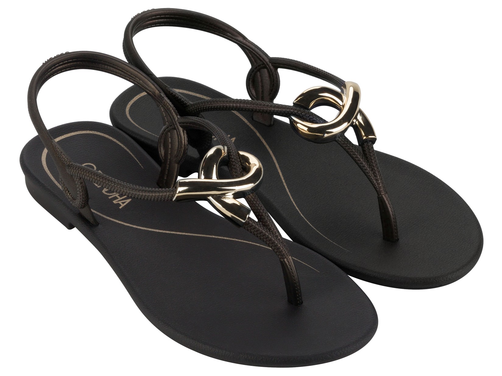 Grendha Ženske sandale 18869-AT686, Cacau Enlace Sand Ad, Crne