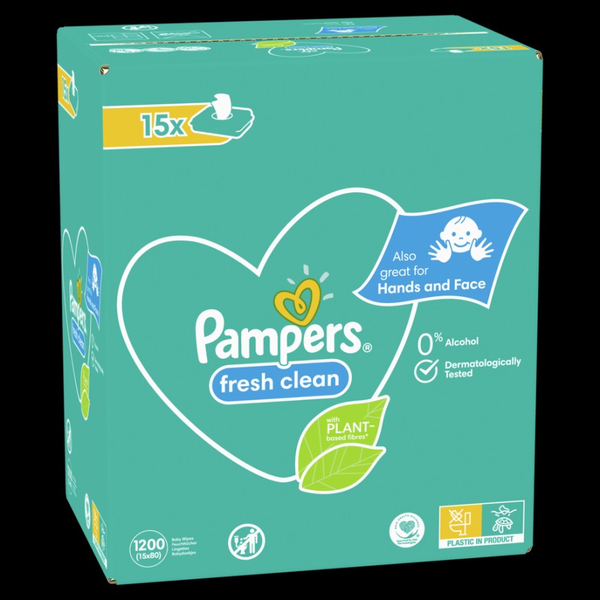 Pampers Maramice Fresh clean, 15X80 komada