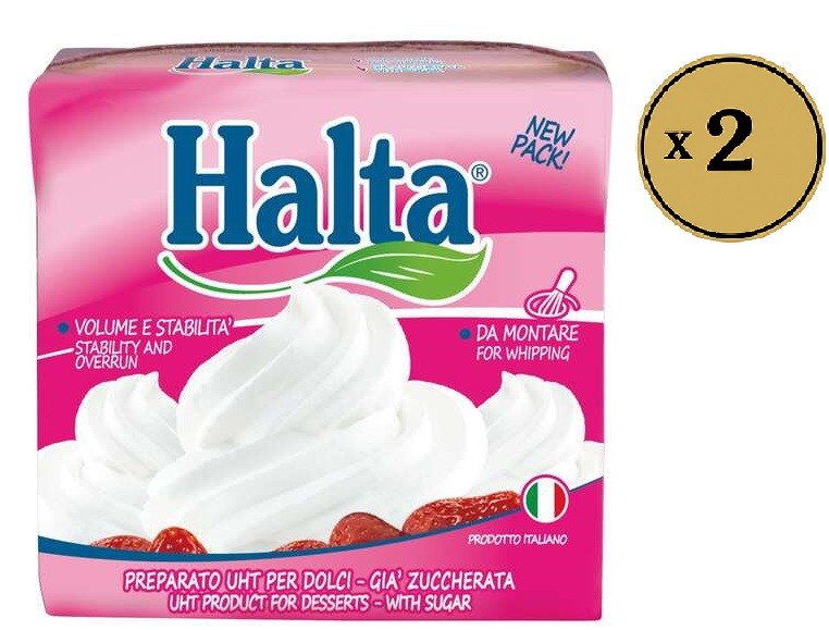 Halta Biljna slatka pavlaka za šlag 500ml, 2 komada