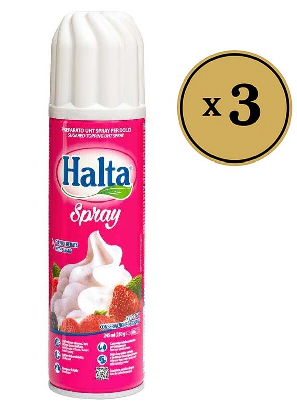 Halta Biljni šlag u spreju 250ml, 3 komada