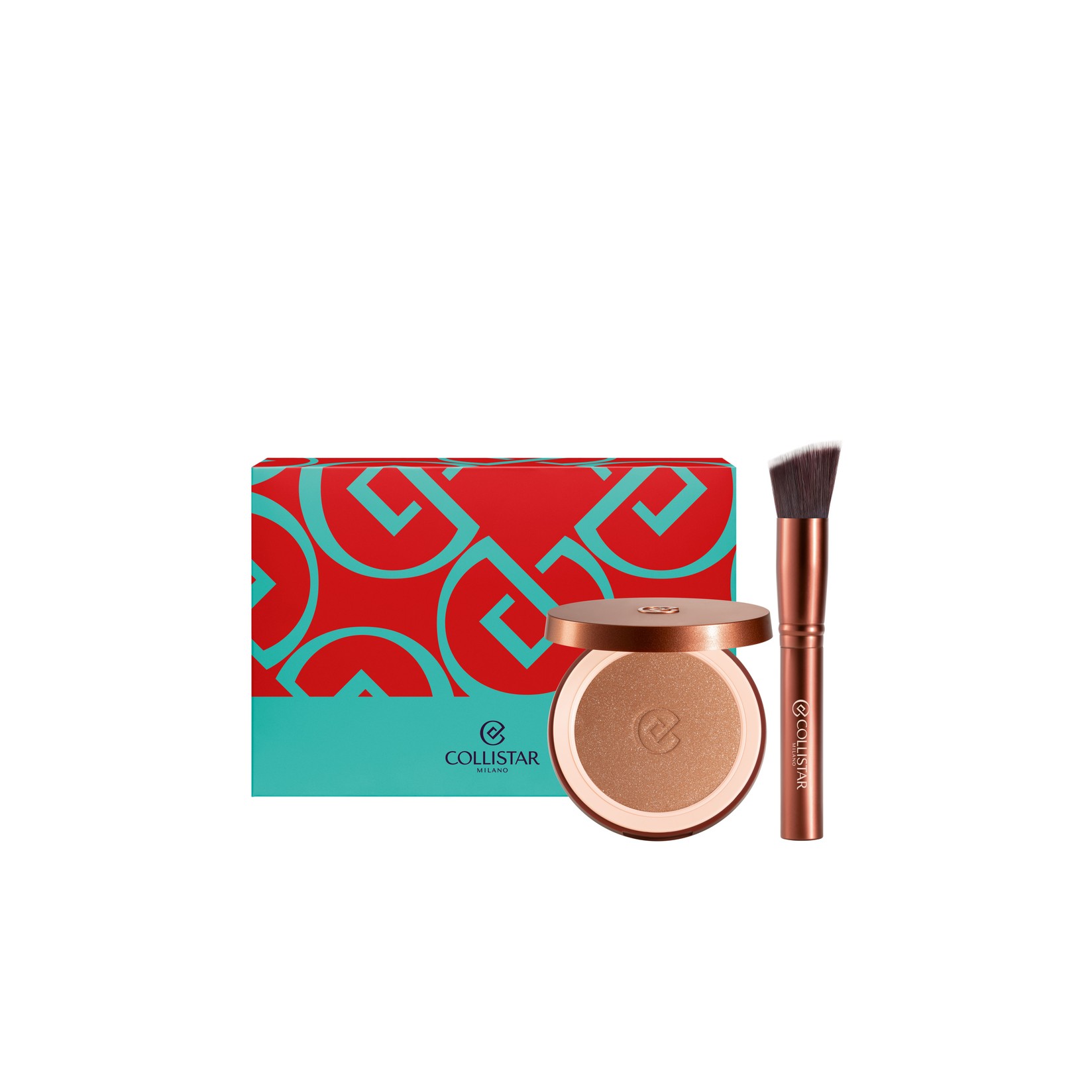 Collistar Set Bronzer za lice 09 Cristalli di Sole Shimmer + Četka