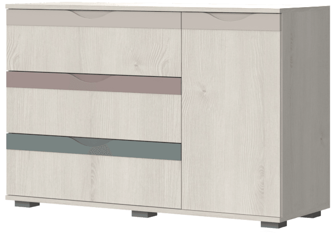 JELA Komoda JOY-K13 - kolekcija Joy - Polarni bor/Joy - 126x84x44 cm