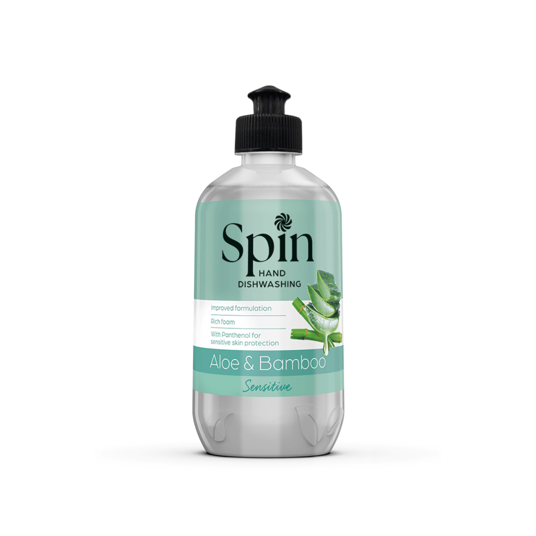 Spin Tečni deterdžent za sudove Aloe&Bamboo, 500ml