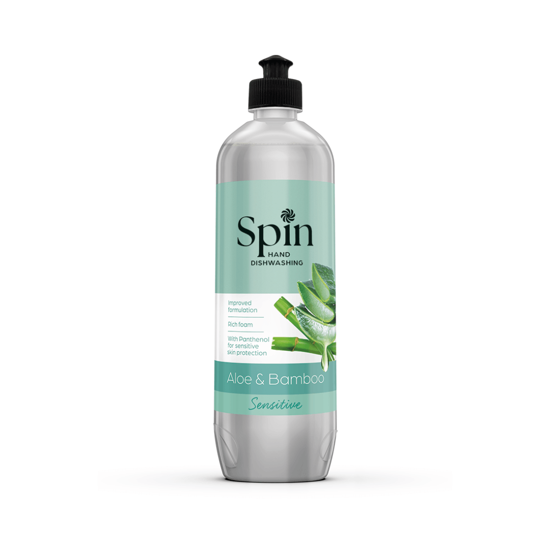 Spin Tečni deterdžent za sudove Aloe&Bamboo, 800ml