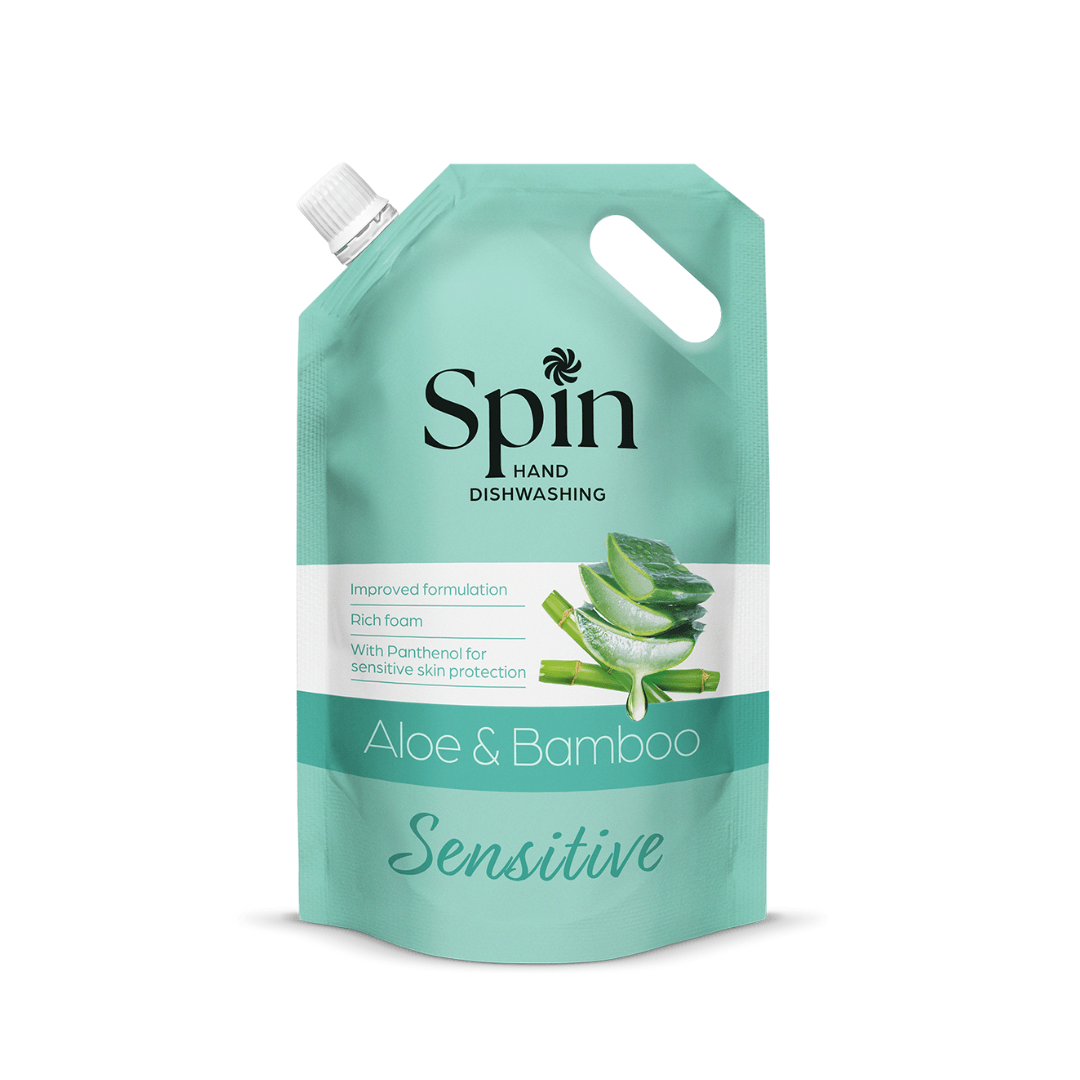 Spin Tečni deterdžent za sudove Aloe&Bamboo, 1200ml