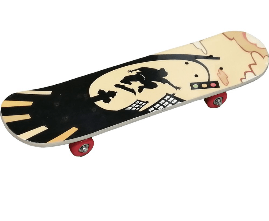 DAVIDELI Skejt Longy design 24" krem-crni