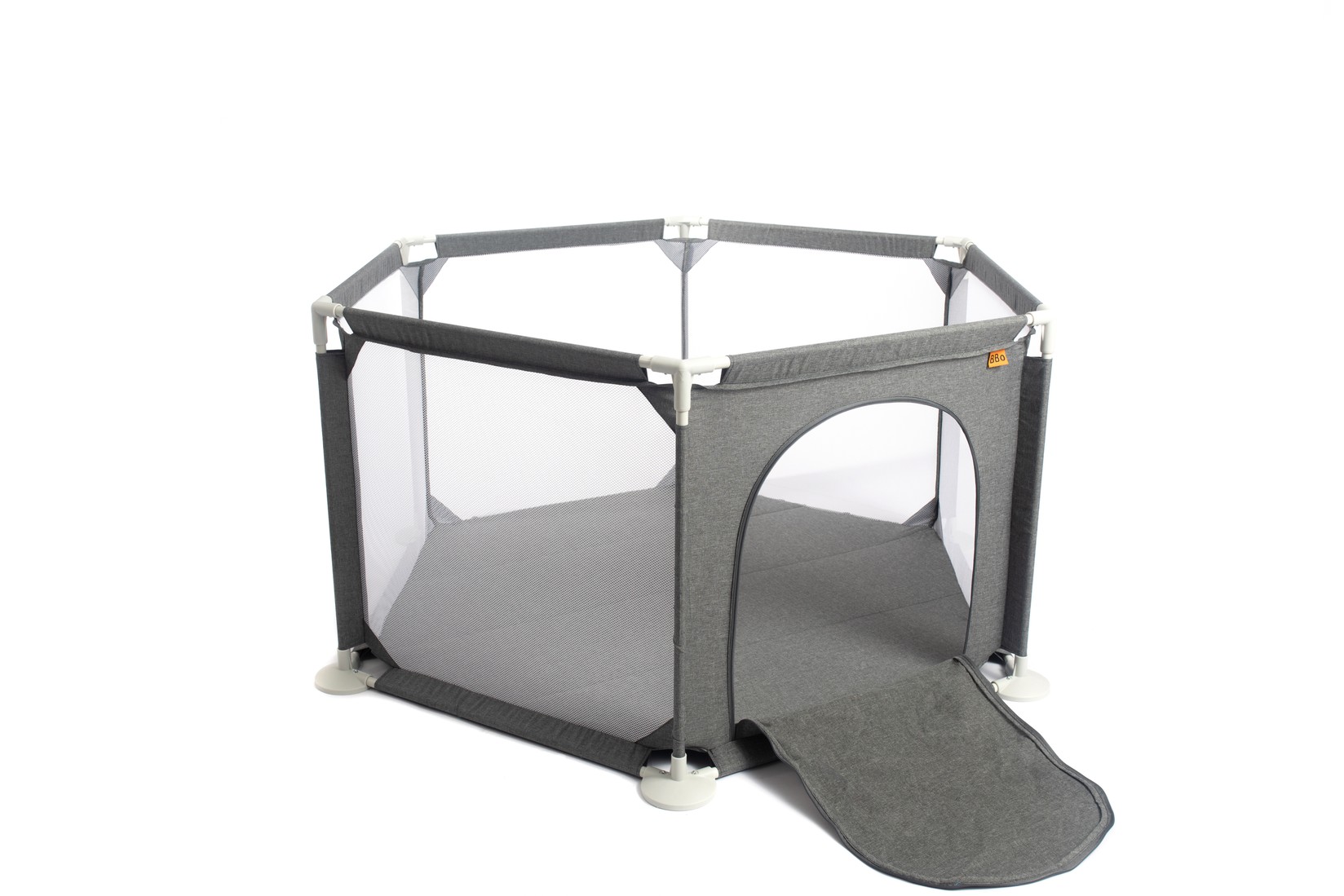 BBO Ogradica za decu FunZone, Šestougaona, Siva