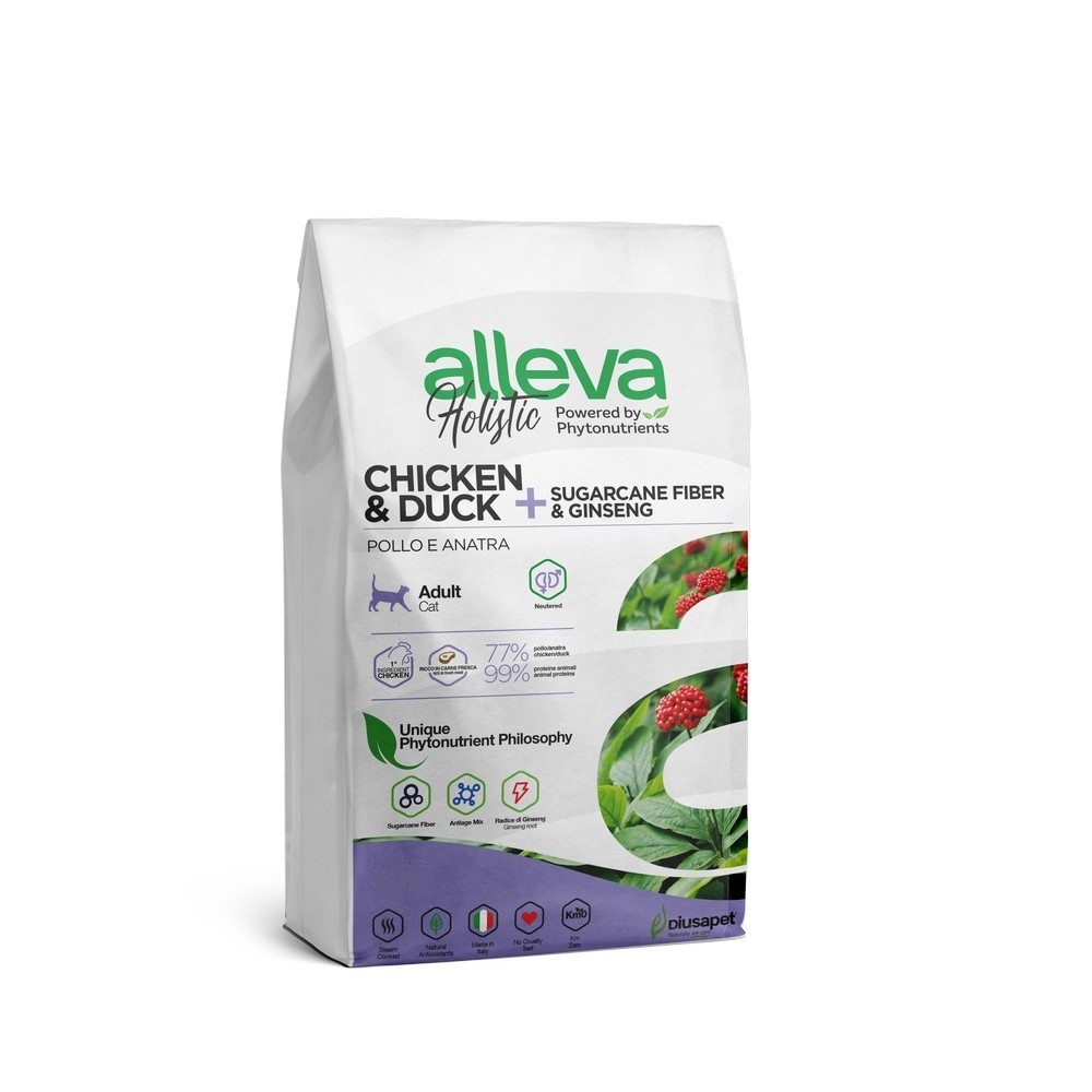 Alleva Holistic Suva hrana za odrasle sterilisane mačke, Sa piletinom i pačetinom, 10kg