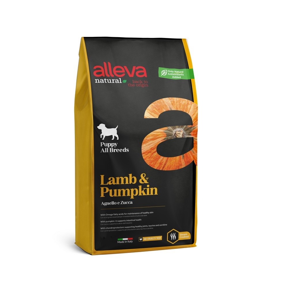 Alleva Natural Suva hrana za štenad malih i srednjih rasa, Sa jagnjetinom i bundevom, 2kg