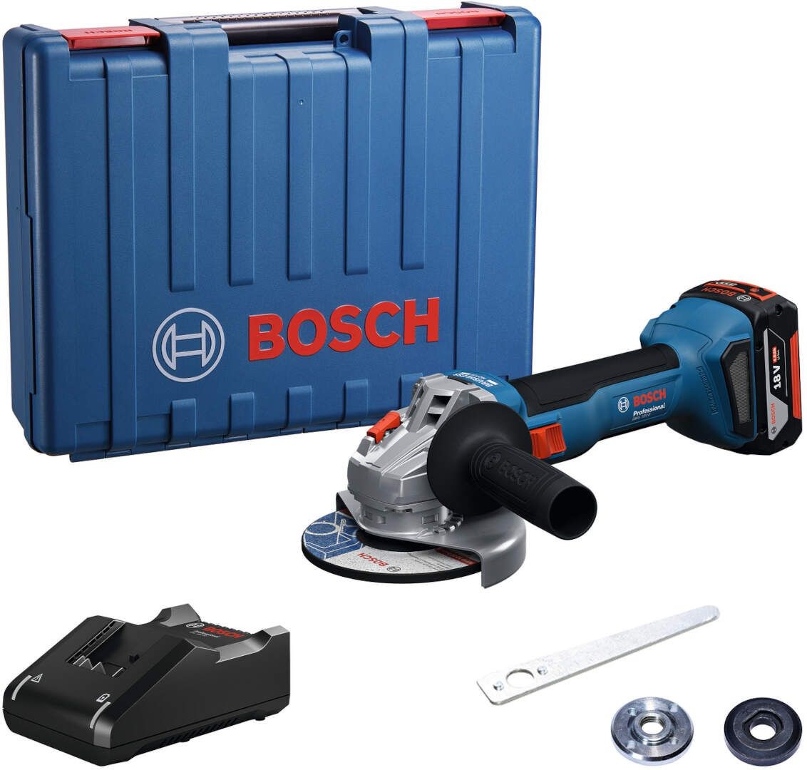 Bosch Akumulatorska ugaona brusilica GWS 18V-8, 125mm, 1x4,0Ah + punjač + kofer 06019N9021