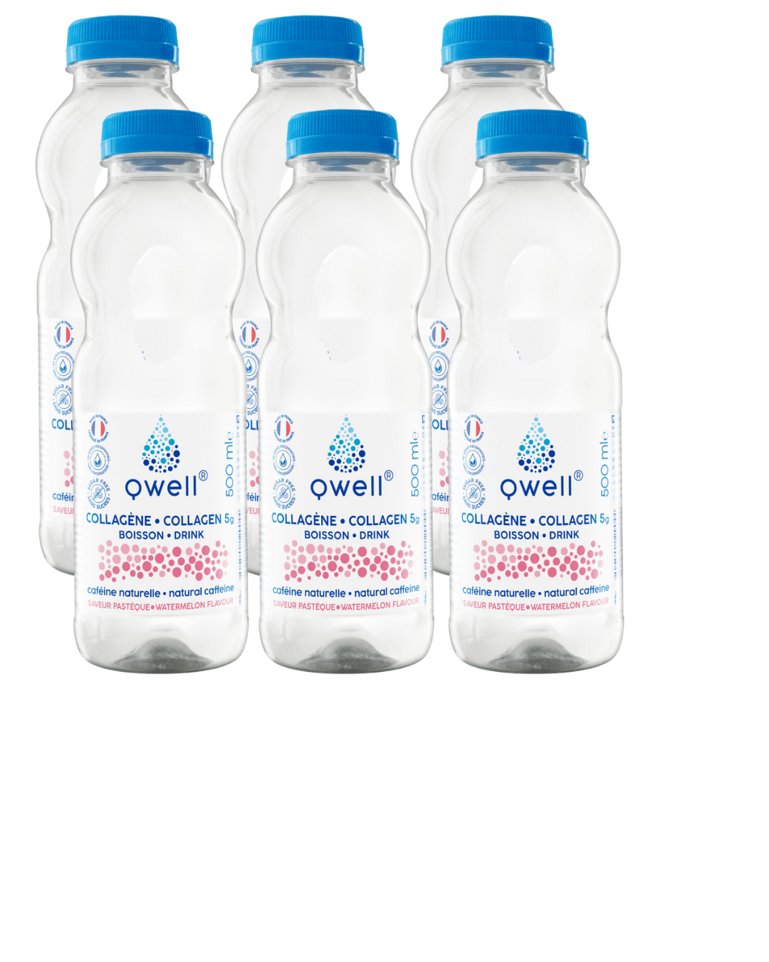 Qwell Paket Collagen voda-energy-lubenica, 6 komada