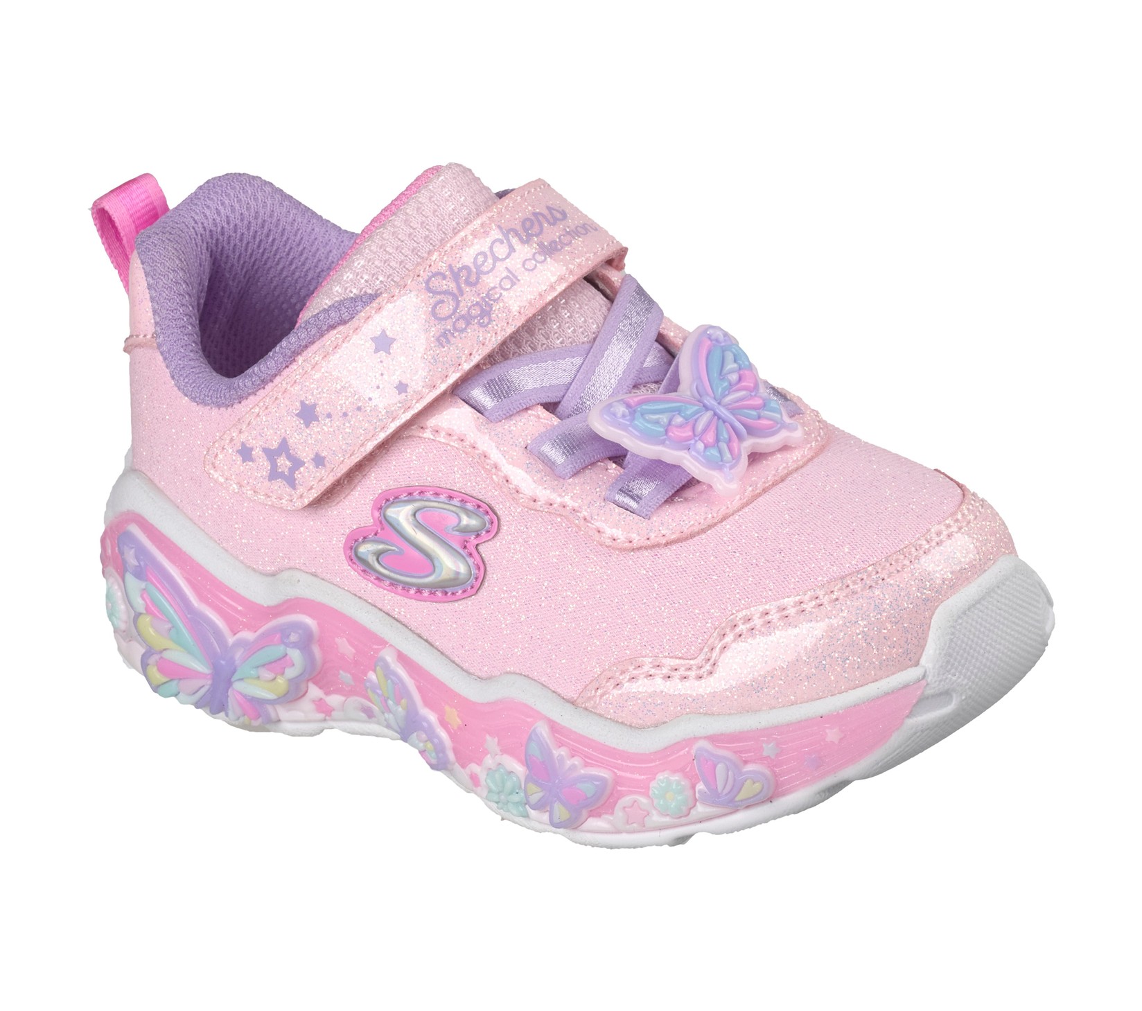 Skechers Patike za devojčice S Lights Lil Butterfly Bliss, 303066N-LPMT, Roze