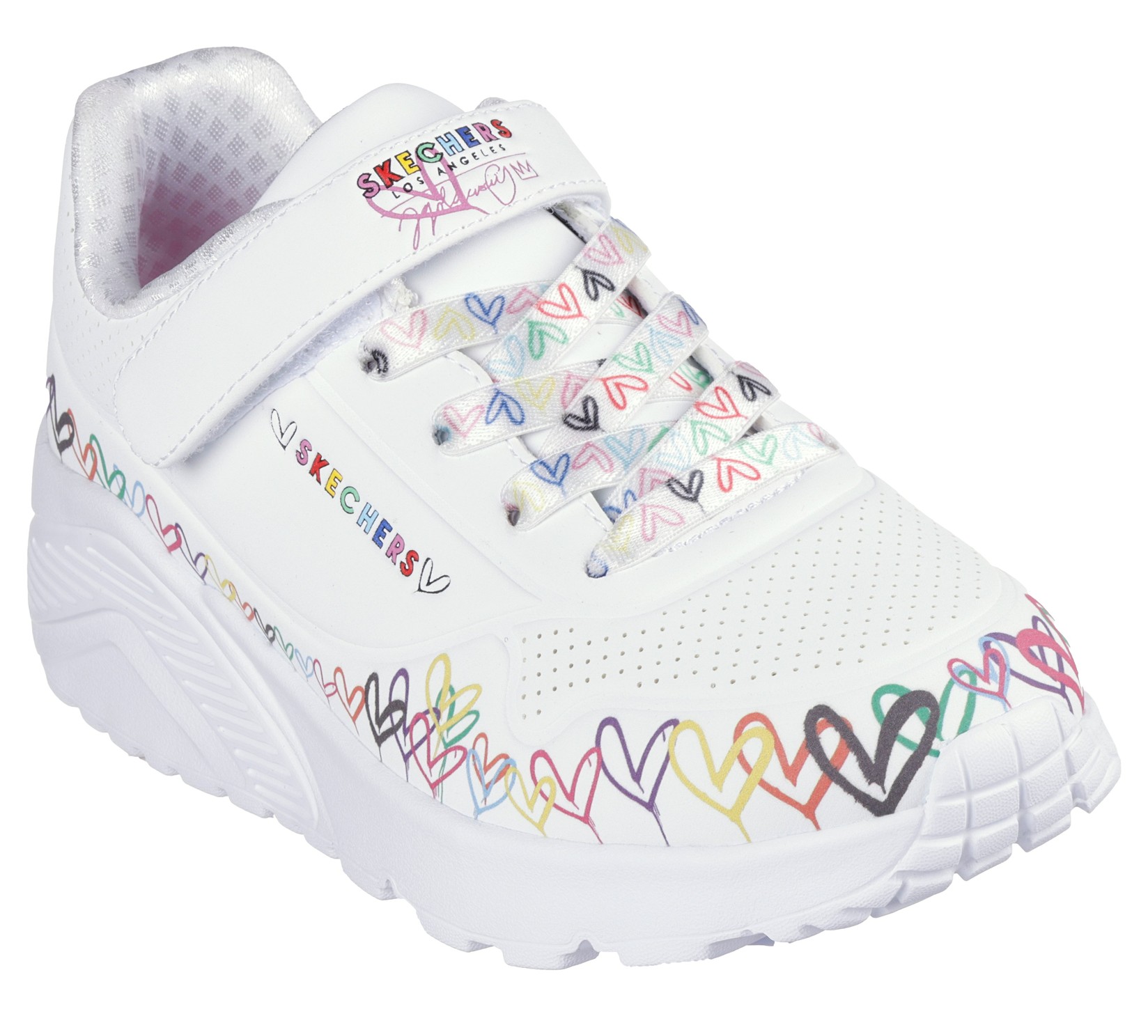 Skechers Patike za devojčice Uno Lite - Heart Craze, 314091L-WMLT, Bele