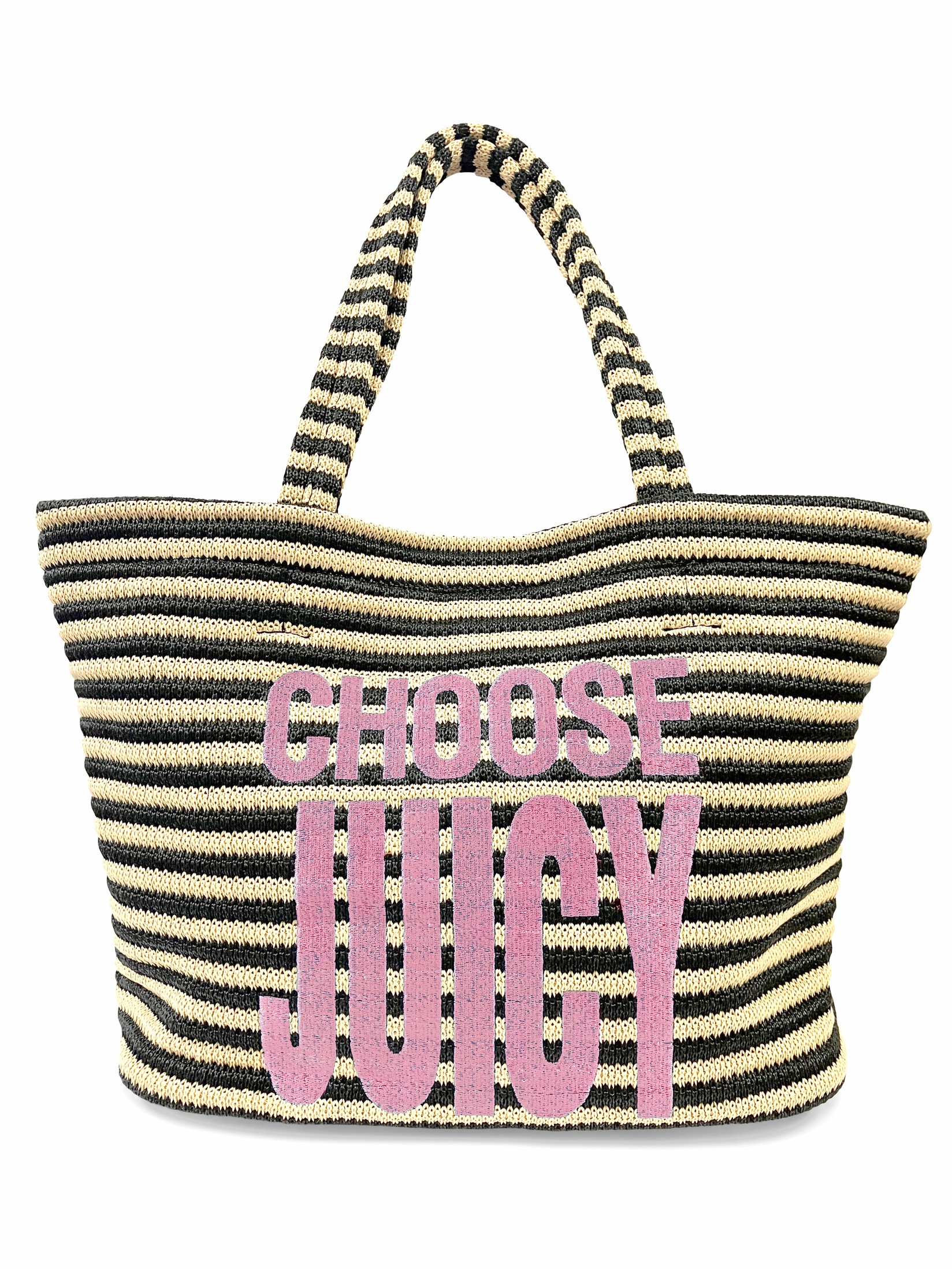 Juicy Couture Ženska torba Nora Straw, Crna-krem