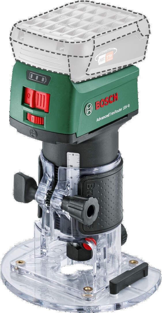 Bosch Akumulatorska glodalica Solo AdvancedTrimRouter 18V-8, bez baterije i punjača 06039D5000