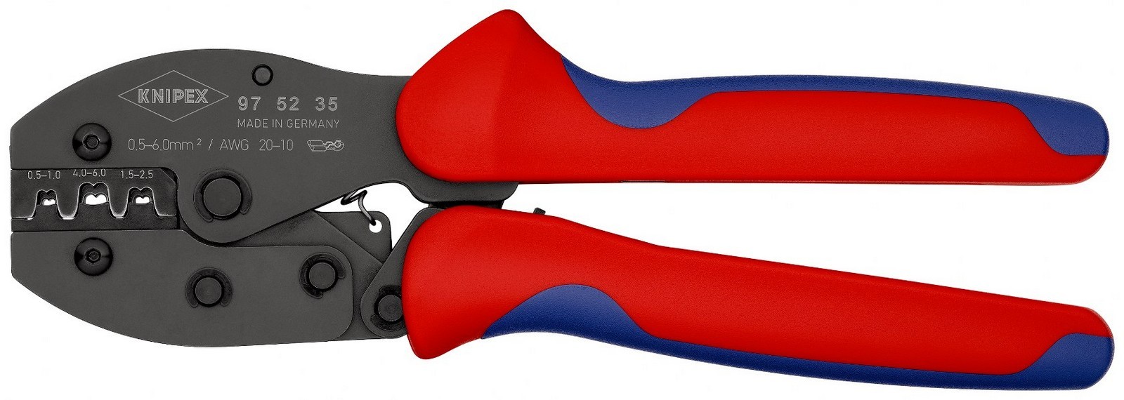 KNIPEX Krimp klešta PreciForce® za neizolovane otvorene konektore 0.5-6.0mm² 97 52 35
