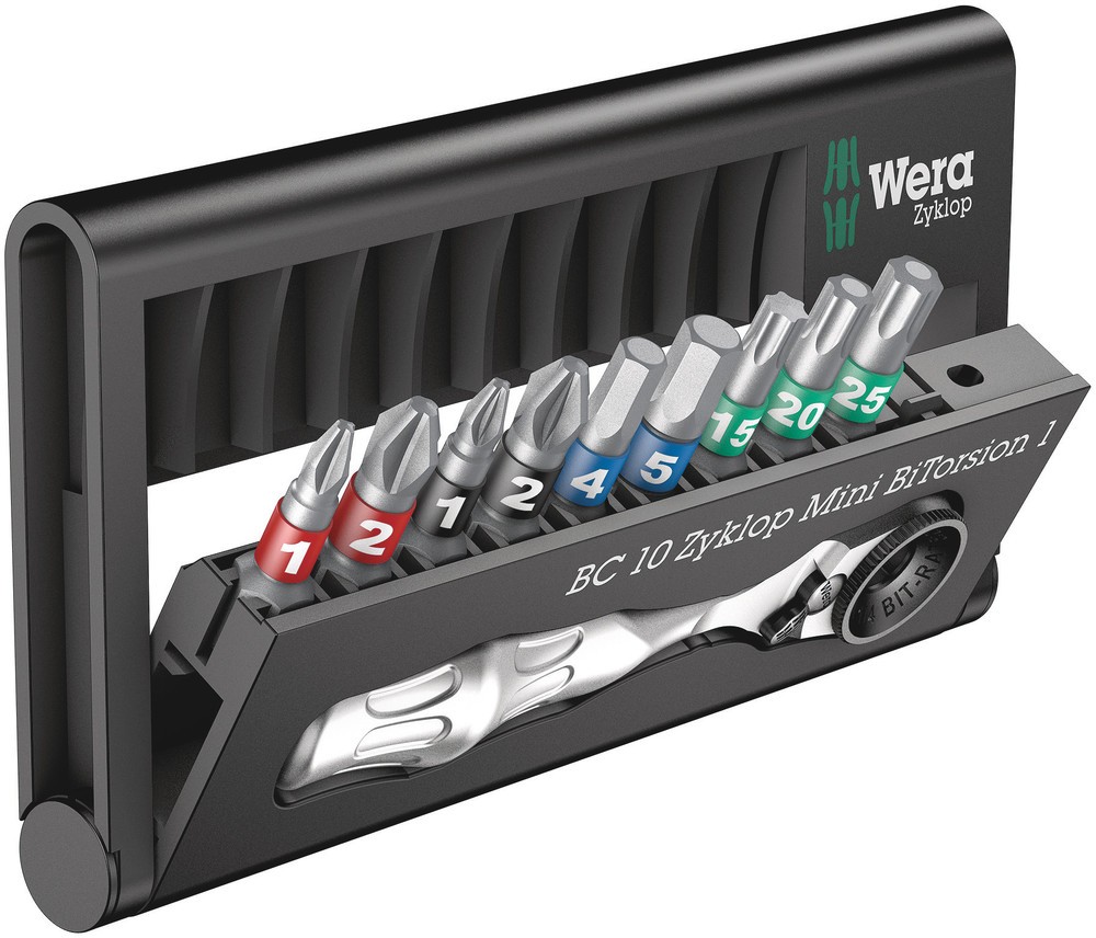 WERA Bit-Check 10 Zyklop Mini BiTorsion 1 set, 10 komada, 05057418001