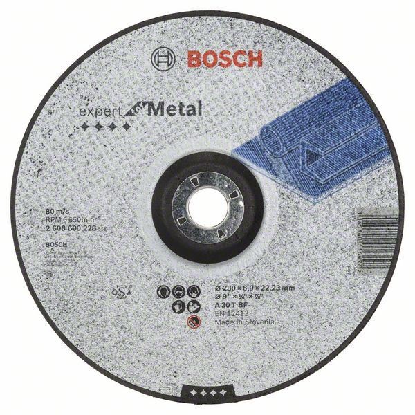 Bosch Brusna ploča ispupčena Expert for Metal Bosch 2608600228, A 30 T BF, 230 mm, 6.0 mm, 10 komada