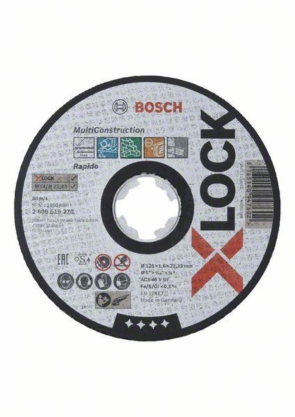 BOSCH Disk X-LOCK Multi Material 125x1,6x22,23, ravno sečenje ACS 46 V BF, 125 mm, 1,6 mm