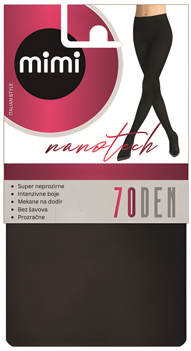 Pompea Mimi Ženske čarape Nanotech 70 DEN negro, S