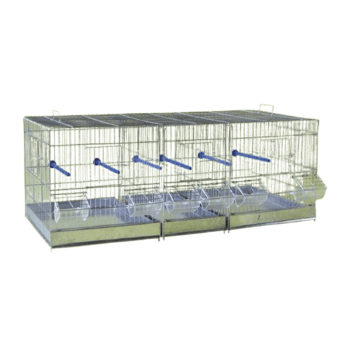 Karlos Kavez letelica za ptice sa 2 pregrade Mali, Srebrne boje