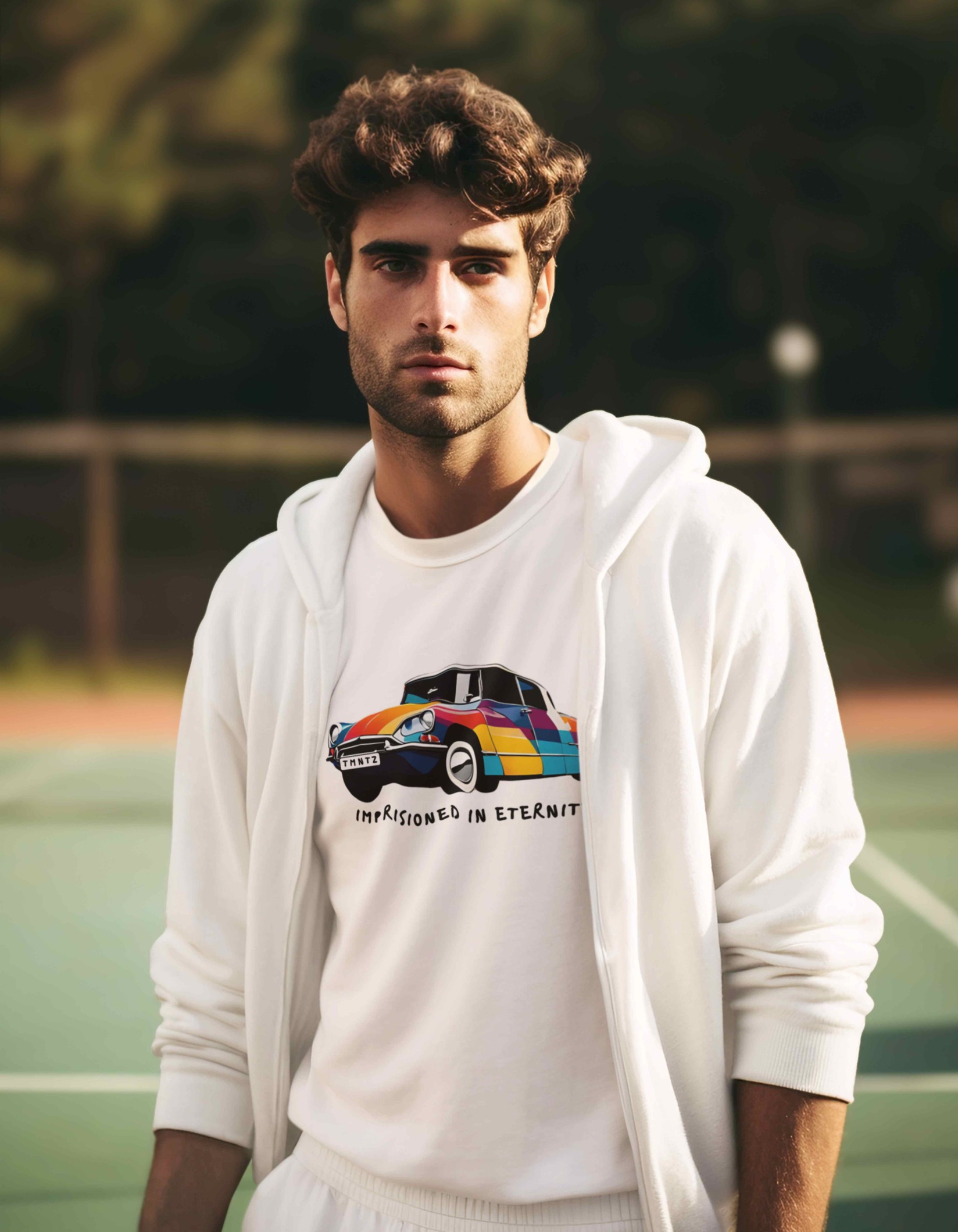 Tamanitza Muška majica AJKULA, Bela