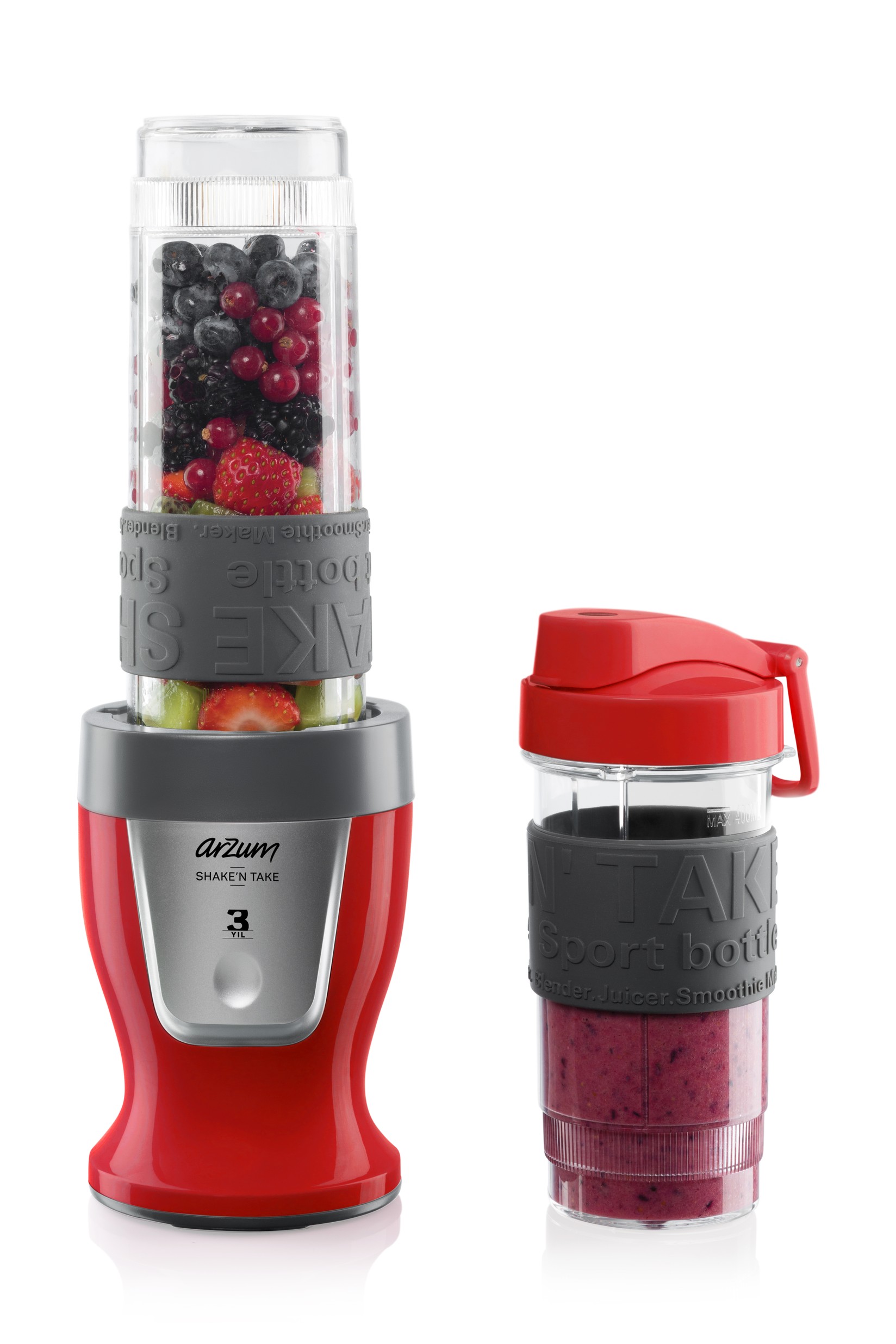 Arzum Blender Shake N Take, 300W, Crveni