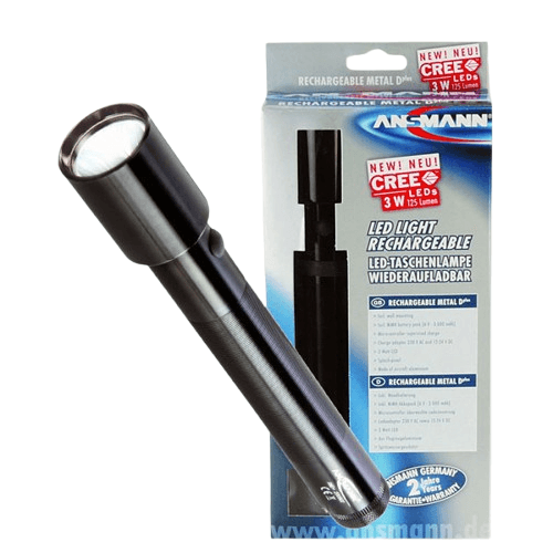 ANSMANN Baterijska lampa METAL D plus, Punjiva, 3W