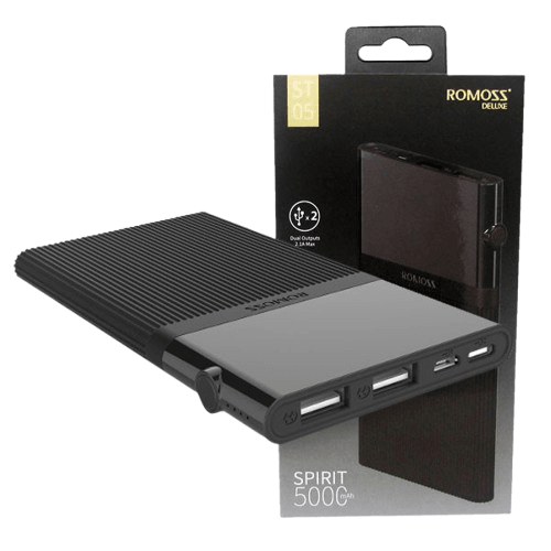 ROMOSS Power Bank Spirit, 5000mAh, Crni
