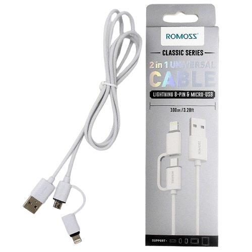 ROMOSS Kabl Lightning i Micro, 2 u 1, USB
