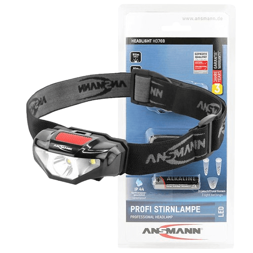 ANSMANN Lampa za glavu HD70B, Crna